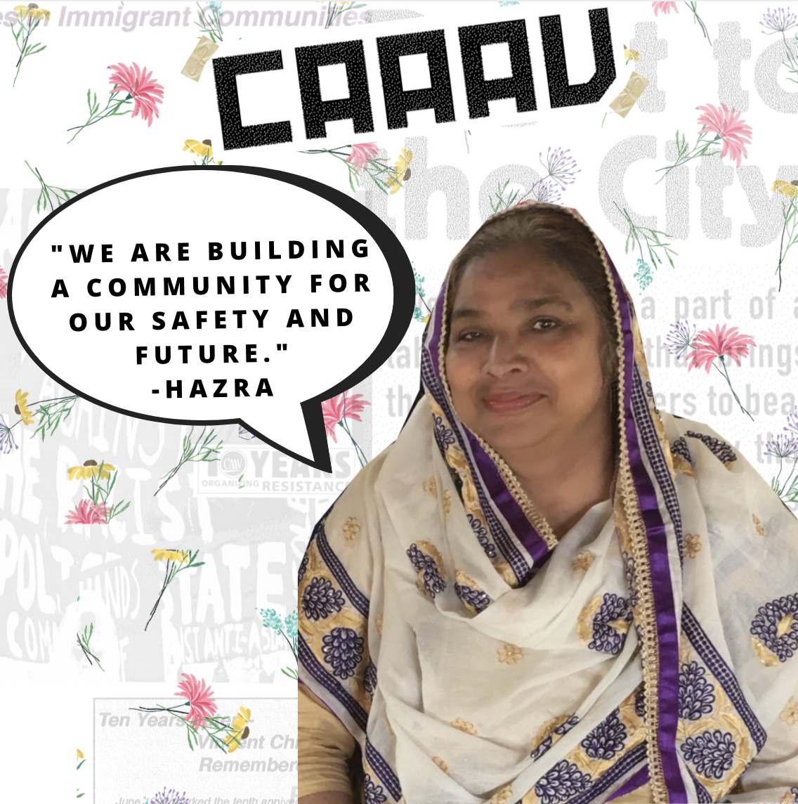 a quote by hazra, We are building a community for our safety and future